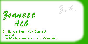 zsanett alb business card